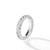 Sculpted Cable Band Ring in 18K White Gold with Diamonds, Size 6