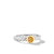 Petite Cable Ring in Sterling Silver with 14K Yellow Gold and Citrine, 2.8mm