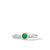 Petite Cable Ring in Sterling Silver with 14K Yellow Gold and Green Onyx, 2.8mm