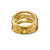 Crossover Trio Six Row Ring in 18K Yellow Gold with Diamonds, 17.5mm, Size 7