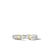 Petite Cable Ring in Sterling Silver with 14K Yellow Gold, 3.4mm