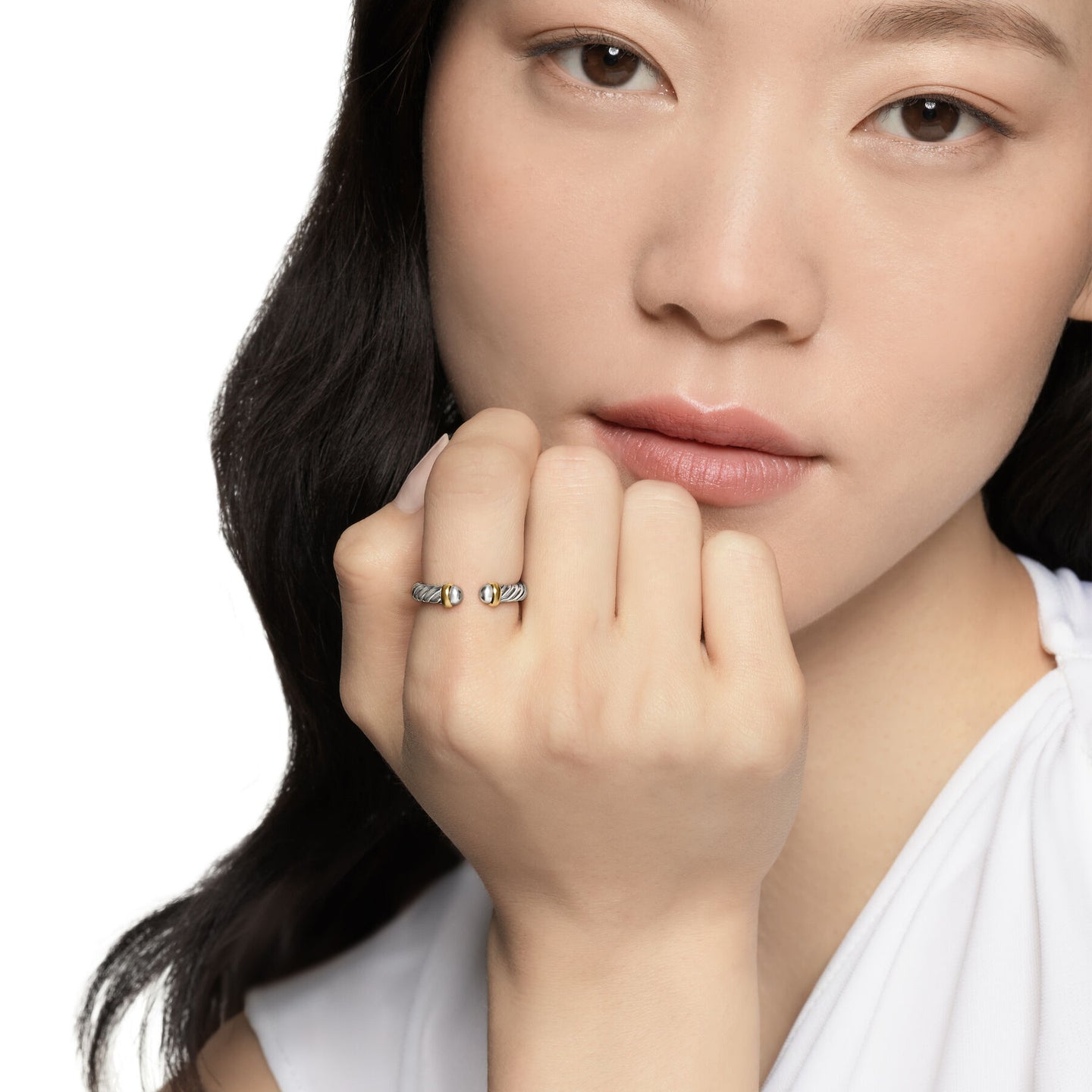 David Yurman The Cable Collectibles® Collection Ring in Silver and 14-Karat Yellow Gold (Image 5)