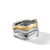 Zig Zag Stax Three Row Ring in Sterling Silver with 18K Yellow Gold and Diamonds, Size 6