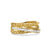 Crossover Trio Three Row Ring in 18K Yellow Gold with Diamonds, 8mm, Size 6