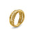 Crossover Trio Three Row Ring in 18K Yellow Gold with Diamonds, 8mm, Size 6