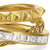 Crossover Trio Three Row Ring in 18K Yellow Gold with Diamonds, 8mm, Size 6