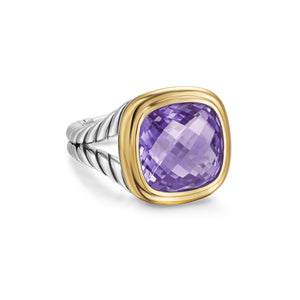 Albion Ring in Sterling Silver with 18K Yellow Gold and Amethyst, 11mm