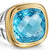 Albion Ring in Sterling Silver with 18K Yellow Gold and Blue Topaz, 11mm