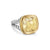 Albion Ring in Sterling Silver with 18K Yellow Gold and Champagne Citrine, 11mm