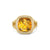 Albion Ring in 18K Yellow Gold with Citrine and Diamonds, 11mm, Size 7