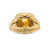 Albion Ring in 18K Yellow Gold with Citrine and Diamonds, 11mm, Size 7