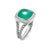Albion Ring in Sterling Silver with Lagoon Orchid and Diamonds, 11.5mm