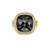 Albion Ring in 18K Yellow Gold with Black Onyx and Diamonds, 15mm, Size 6
