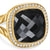 Albion Ring in 18K Yellow Gold with Black Onyx and Diamonds, 15mm, Size 6