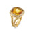 Albion Ring in 18K Yellow Gold with Citrine and Diamonds, 15mm, Size 7