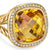 Albion Ring in 18K Yellow Gold with Citrine and Diamonds, 15mm, Size 7