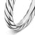 Cable Band Ring in Sterling Silver, 3.4mm, Size 5