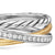 Crossover Three Row Ring in Sterling Silver with 18K Yellow Gold and Diamonds, 7mm, Size 5