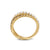 Crossover Two Row Ring in 18K Yellow Gold with Diamonds, 5mm, Size 7