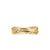 Crossover Two Row Ring in 18K Yellow Gold with Diamonds, 5mm, Size 7