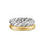 DY Mercer Two Row Ring in Sterling Silver with 18K Yellow Gold, 8mm