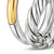 DY Mercer Two Row Ring in Sterling Silver with 18K Yellow Gold, 8mm