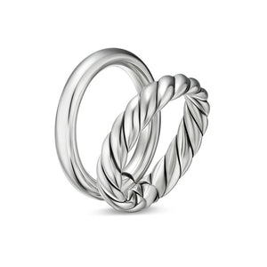DY Mercer Two Row Ring in Sterling Silver, 8mm