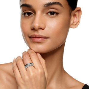 DY Mercer Two Row Ring in Sterling Silver, 8mm