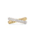 Crossover Two Row Ring in 18K Yellow Gold with Diamonds, 7.5mm, Size 6