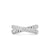 Crossover Two Row Ring in Sterling Silver with Diamonds, 7.5mm, Size 8