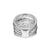 Crossover Five Row Ring in Sterling Silver with 14K Yellow Gold, 17.5mm, Size 8