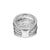 Crossover Five Row Ring in Sterling Silver with 14K Yellow Gold, 17.5mm, Size 7