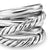 Crossover Five Row Ring in Sterling Silver, 17.5mm