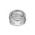Crossover Five Row Ring in Sterling Silver with Diamonds, 17.5mm, Size 7