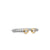 Cable Open Round Ring in Sterling Silver with 18K Yellow Gold and Diamonds, 3.9mm