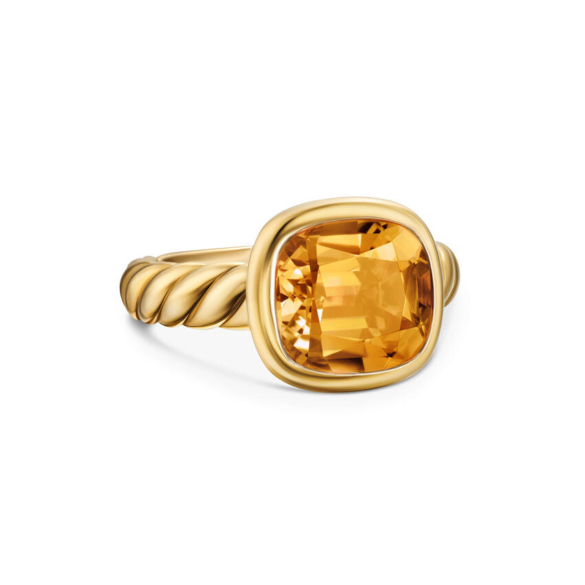 DY Mercer Stone Ring in 18K Yellow Gold with Citrine, 10mm