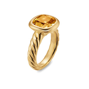 DY Mercer Stone Ring in 18K Yellow Gold with Citrine, 10mm