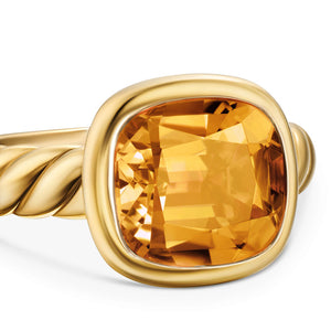 DY Mercer Stone Ring in 18K Yellow Gold with Citrine, 10mm