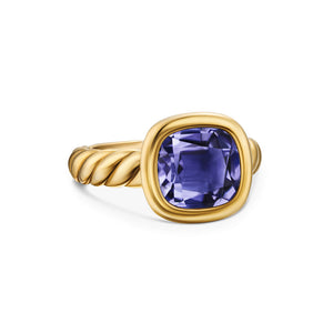 DY Mercer Stone Ring in 18K Yellow Gold with Iolite, 10mm