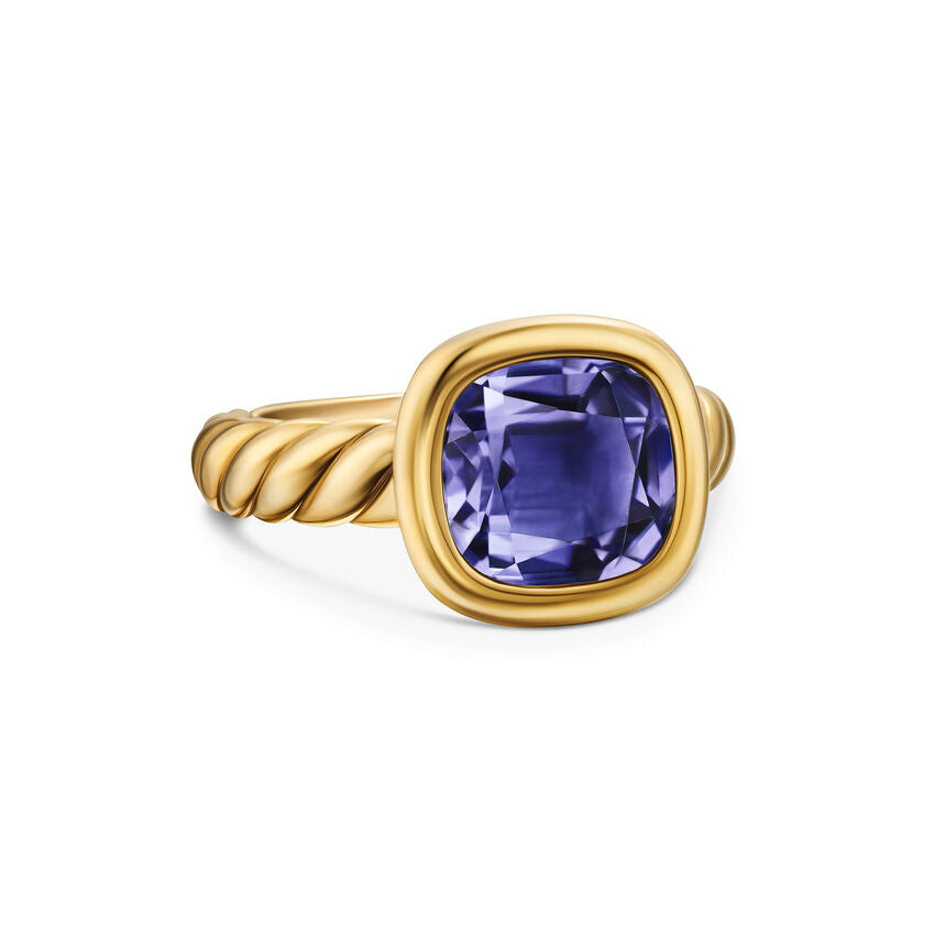 DY Mercer Stone Ring in 18K Yellow Gold with Iolite, 10mm
