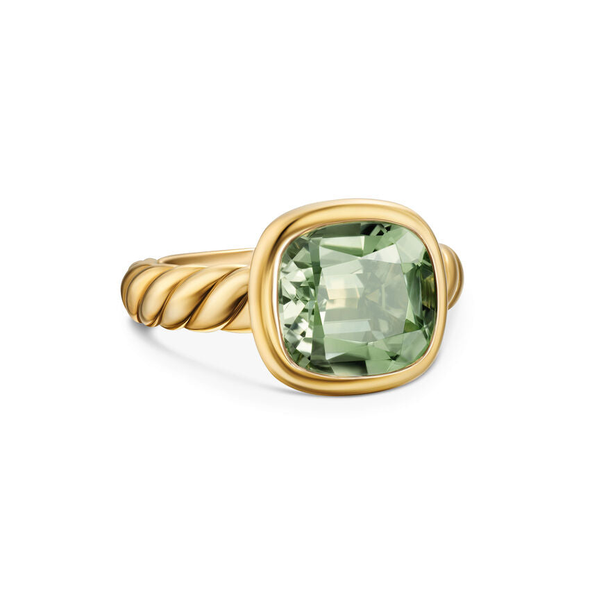 DY Mercer Stone Ring in 18K Yellow Gold with Prasiolite, 10mm
