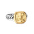 DY Mercer Color Stone Ring in Sterling Silver with 18K Yellow Gold and Champagne Citrine, 10mm