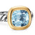 DY Mercer Color Stone Ring in Sterling Silver with 18K Yellow Gold and Sky Blue Topaz, 10mm