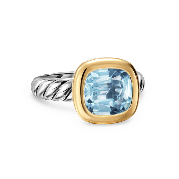 DY Mercer Color Stone Ring in Sterling Silver with 18K Yellow Gold