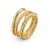 DY Mercer Three Row Ring in 18K Yellow Gold with Diamonds, 8.9mm