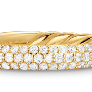 DY Mercer Pavé Band Ring in 18K Yellow Gold with Diamonds, 3.7mm