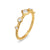 Petite Modern Renaissance Ring in 18K Yellow Gold with Diamonds, 6.4mm