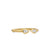 Petite Modern Renaissance Open Pear Ring in 18K Yellow Gold with Diamonds, 3.7mm