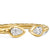 Petite Modern Renaissance Open Pear Ring in 18K Yellow Gold with Diamonds, 3.7mm