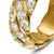 Sculpted Cable Flex Band in 18K Yellow Gold with Diamonds, 7.5mm